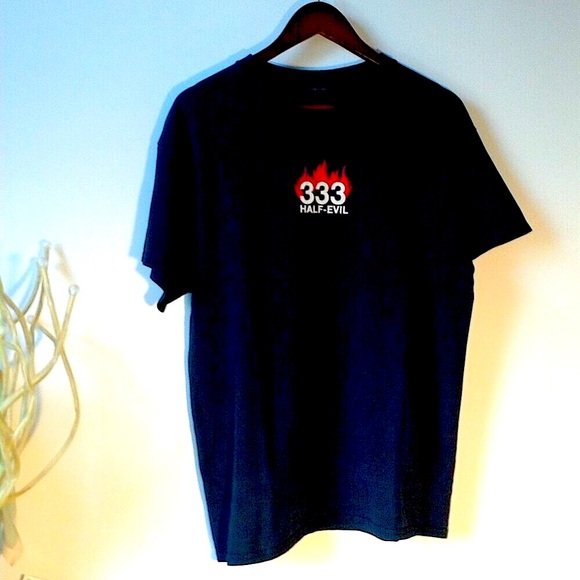 Black Cotton T Shirt Punk Goth Metal - Picture 2 of 2